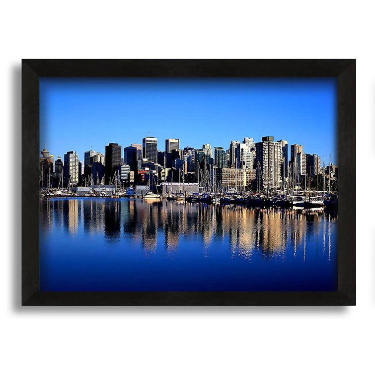 Ebern Designs Vancouver Skyline Single Picture Frame Photograph on